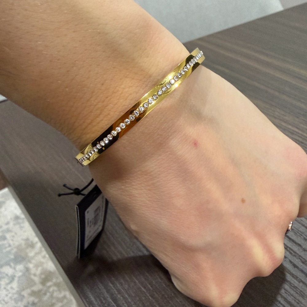 Kate Spade Gold Bangle with Sparkling Accents - Picture 2 of 6